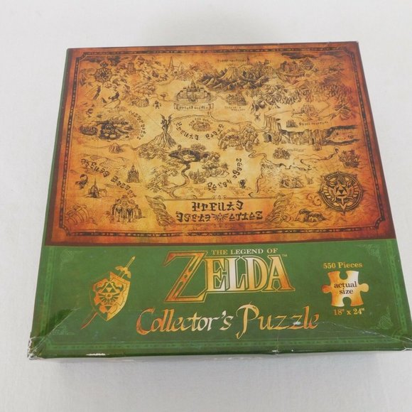Legend of Zelda Collector's Edition Puzzle Hyrule Map 550 Pieces 18x24 USAopoly - Picture 5 of 8